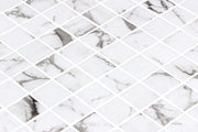 Marmoreal Fosco Grey Calacatta 1x1 Square Matte Glass  Mosaic