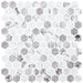 Marmoreal Misty Grey Calacatta 1x1 Hexagon Matte Glass  Mosaic