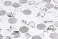 Marmoreal Misty Grey Calacatta 1x1 Hexagon Matte Glass  Mosaic