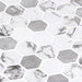 Marmoreal Misty Grey Calacatta 1x1 Hexagon Matte Glass  Mosaic