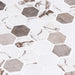 Marmoreal Umber Gold Calacatta 1x1 Hexagon Matte Glass  Mosaic