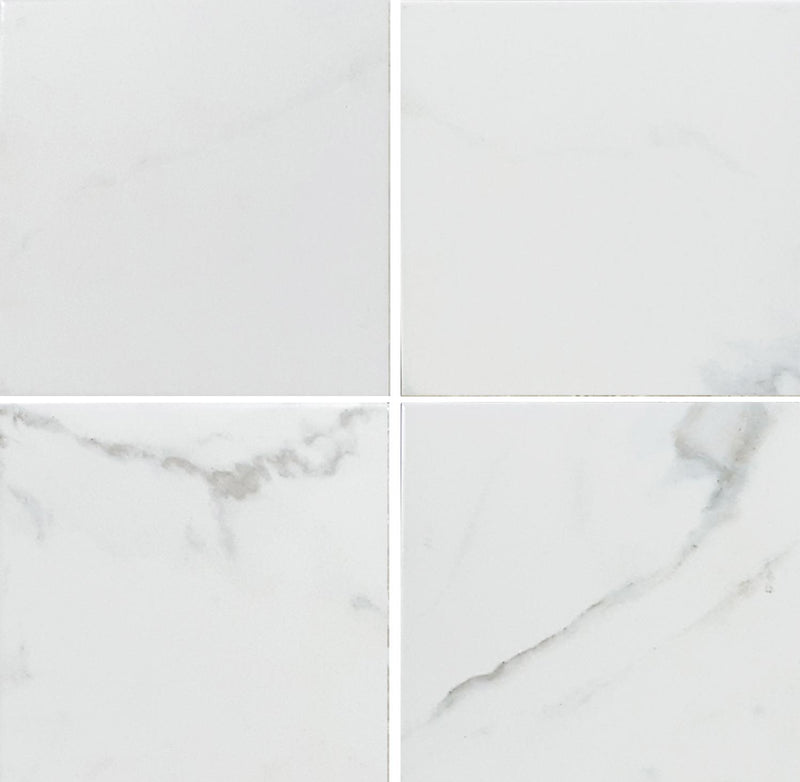 Massa Calacatta Waterline 6x6 Porcelain  Tile