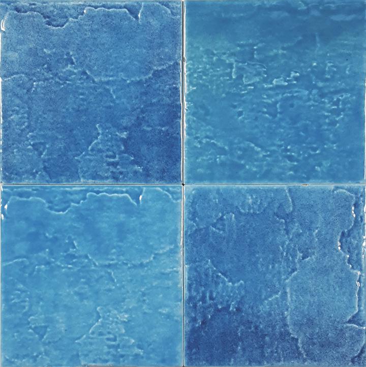 Melange Waterline Indiano Azzur 6x6 Porcelain  Tile