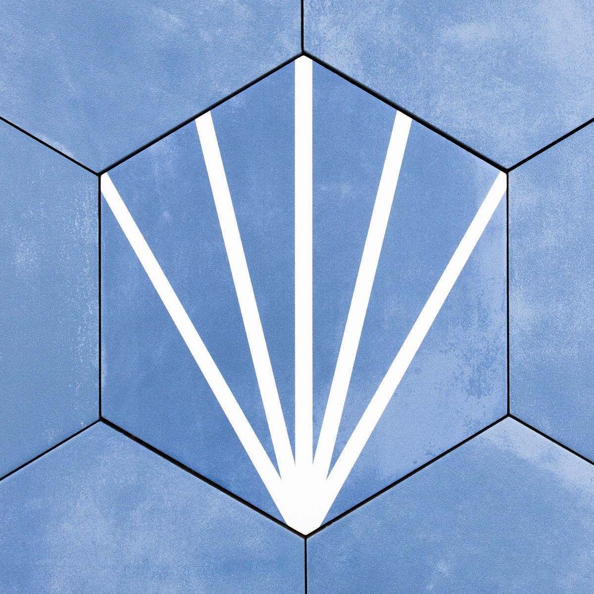 Meraki Azul Even 8x9 Porcelain Tile — Solidshape