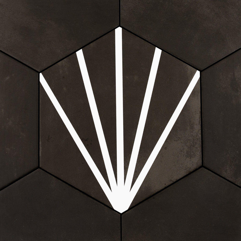 Meraki Negro Even 8x9 Porcelain  Tile