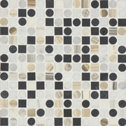Modni Warm Blend Square, Pennyround Honed Marble  Mosaic
