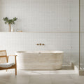 Monet Oriental White Rectangle Honed Marble  Mosaic