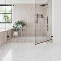 Monet White Carrara Flower Honed Marble  Mosaic