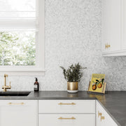 Monet White Carrara Pennyround Honed Marble  Mosaic