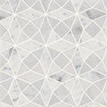 Monet White Carrara Triangle Honed Marble  Mosaic