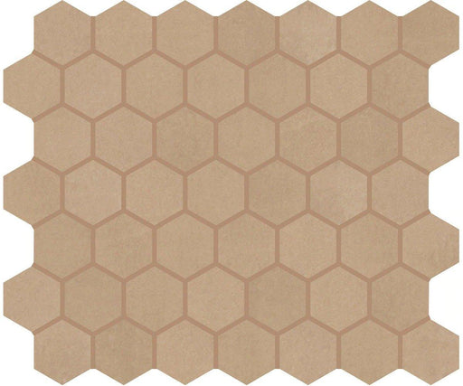 Moroccan Concrete Ochre 1.5x1.5 Hexagon Matte Ceramic  Mosaic
