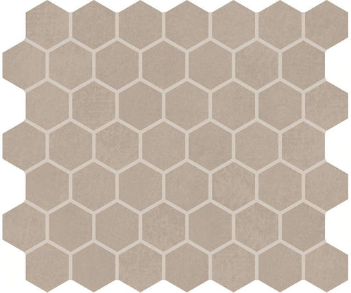 Moroccan Concrete Taupe 1.5x1.5 Hexagon Matte Ceramic  Mosaic