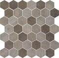 Moselle Gris 2x2 Hexagon Honed, Brushed Limestone  Mosaic