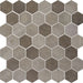 Moselle Gris 2x2 Hexagon Honed, Brushed Limestone  Mosaic