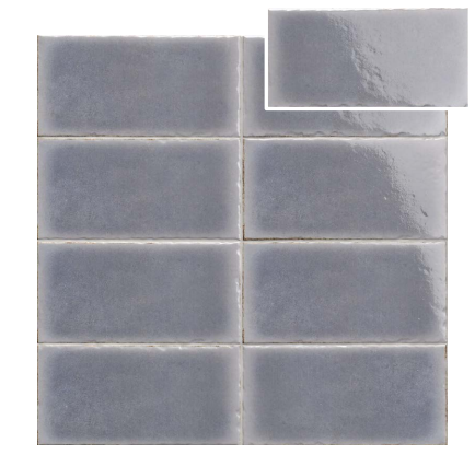 Natucer Frame Blue Glossy 0.5x12 Porcelain Demi Bullnose