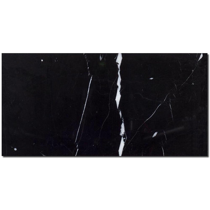 Nero Marquina Marble Tile 12x24 Honed