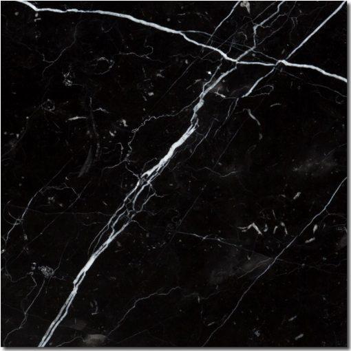 Nero Marquina Marble Tile 18x18 Honed
