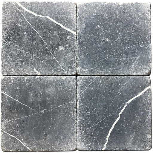 Nero Marquina Marble Tile 6x6 Tumbled