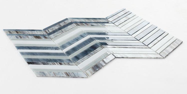 Newport Beach Chevron  Glass  Mosaic