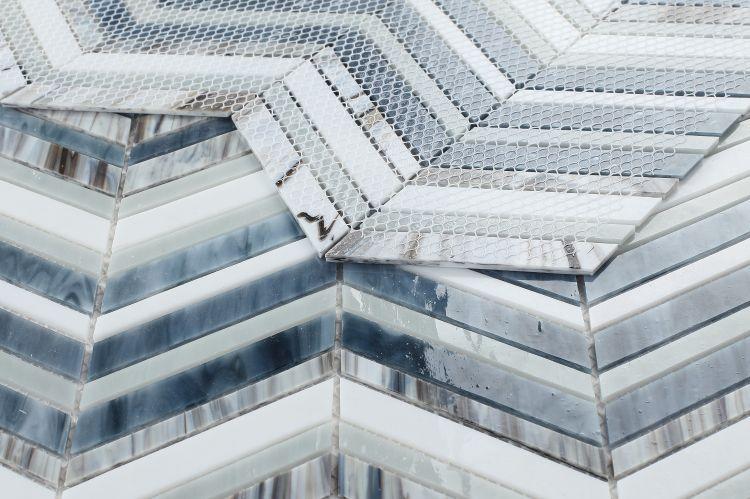 Newport Beach Chevron  Glass  Mosaic