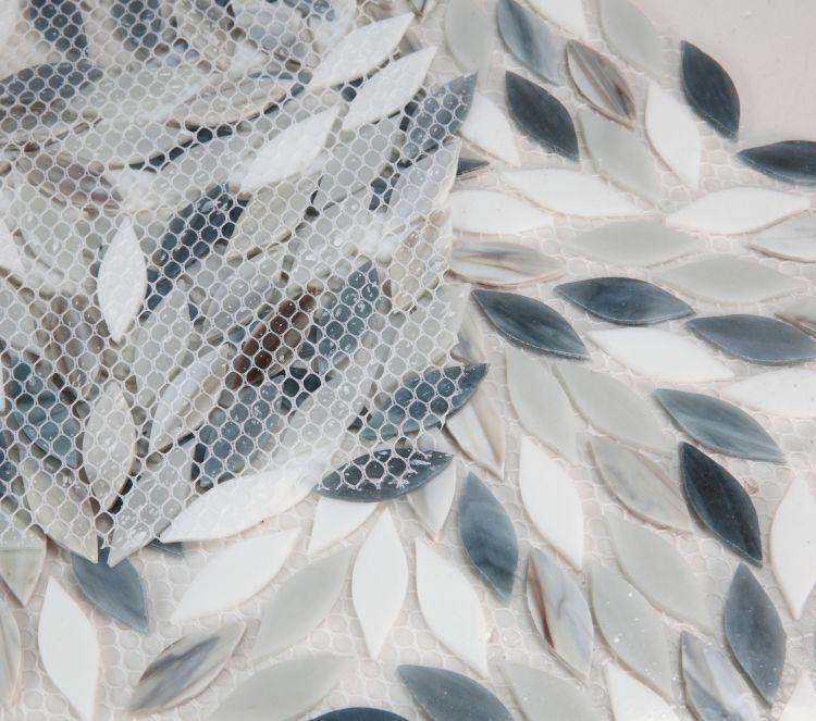 Newport Beach Leaf  Glass  Mosaic