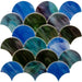 Newport Blue Scale  Glass  Mosaic