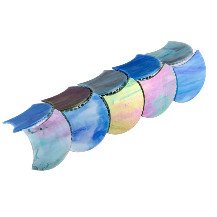 Newport Blue Scale  Glass  Mosaic