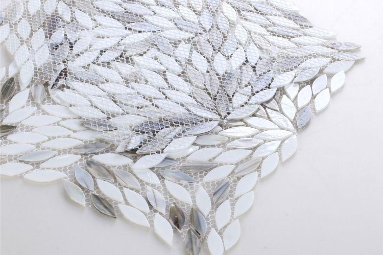 Newport Dawn Leaf  Glass  Mosaic