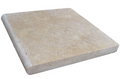 Noce Travertine Coping 12x12 Tumbled Bullnose  2 inch