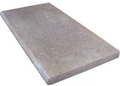 Beige Noce Travertine Coping 12x24 Filled Honed Bullnose 2 inch