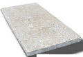 Noce Travertine Coping 16x24 Tumbled Bullnose, Brown 1.25 inch