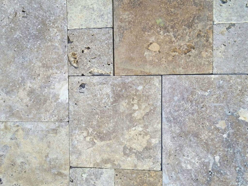 Noce Travertine Paver Pattern Tumbled