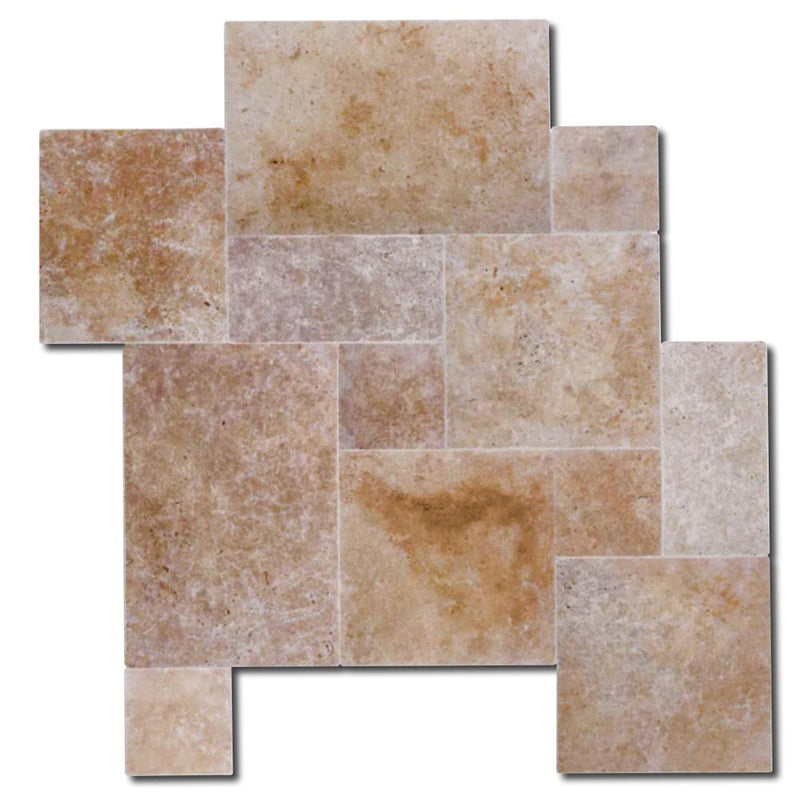 Noce Travertine Paver Pattern Tumbled