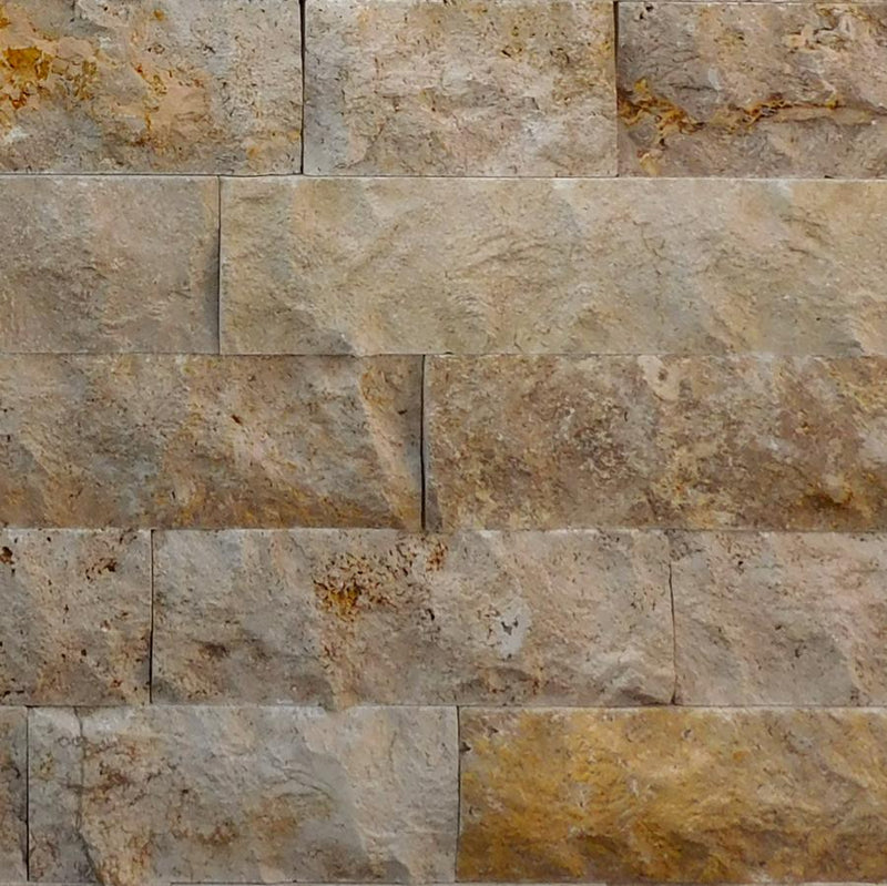 Noce Travertine Tile 4xrl Splitface