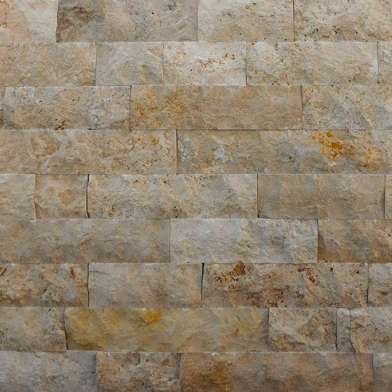 Noce Travertine Tile 4xrl Splitface