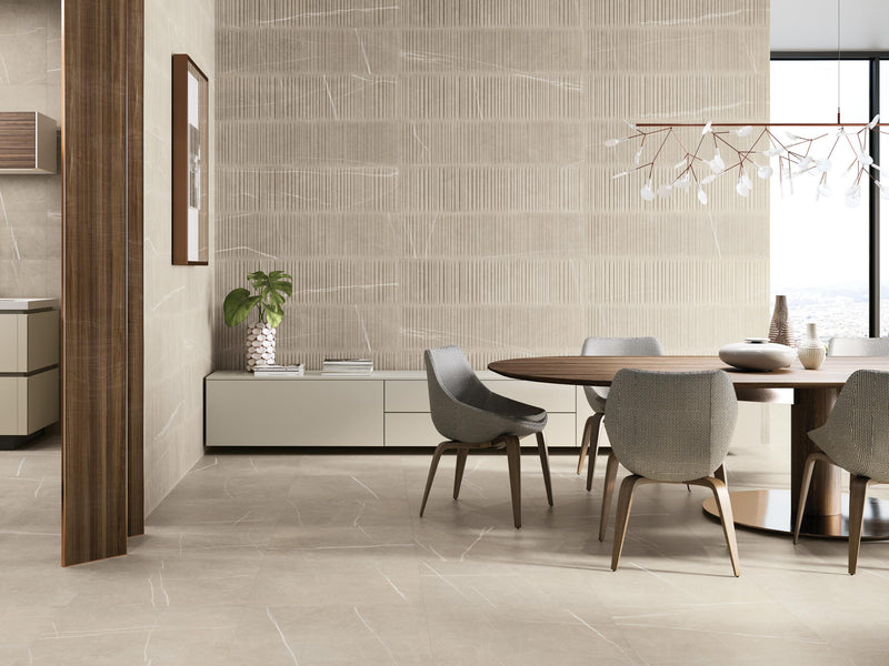 Nomade Bone Parallelo Deco Matte 24x48 Porcelain  Tile