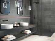 Nomade Noir Parallelo Deco Matte 24x48 Porcelain  Tile
