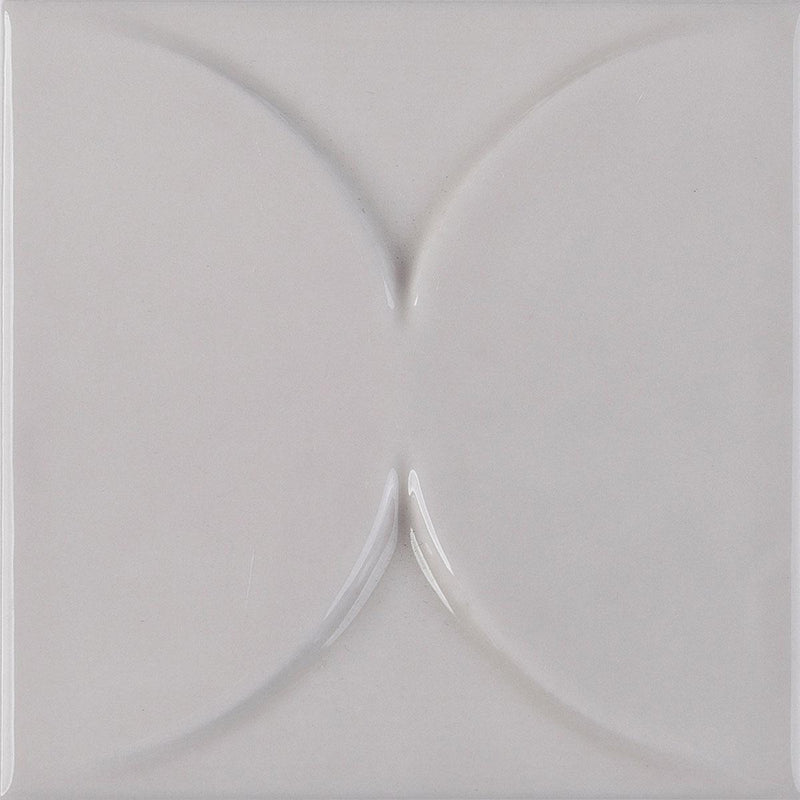Nu Tempo La Crema Arc Glossy 4x4 Ceramic  Tile