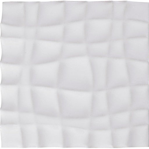 Nu Tempo Pure White Web Glossy 4x4 Ceramic  Tile