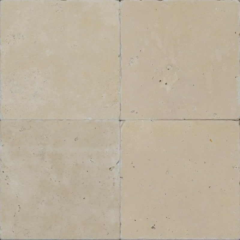 Nysa Travertine Paver 6x6 Tumbled   1.25 inch
