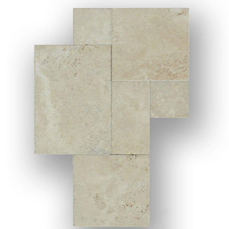 Nysa Travertine Tile Pattern Tumbled — Solidshape