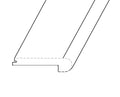 Oak Blackmoon 96   Solid Hardwood  Flush Stair Nose