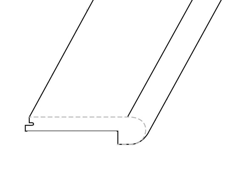 Oak Blackmoon 96   Solid Hardwood  Flush Stair Nose