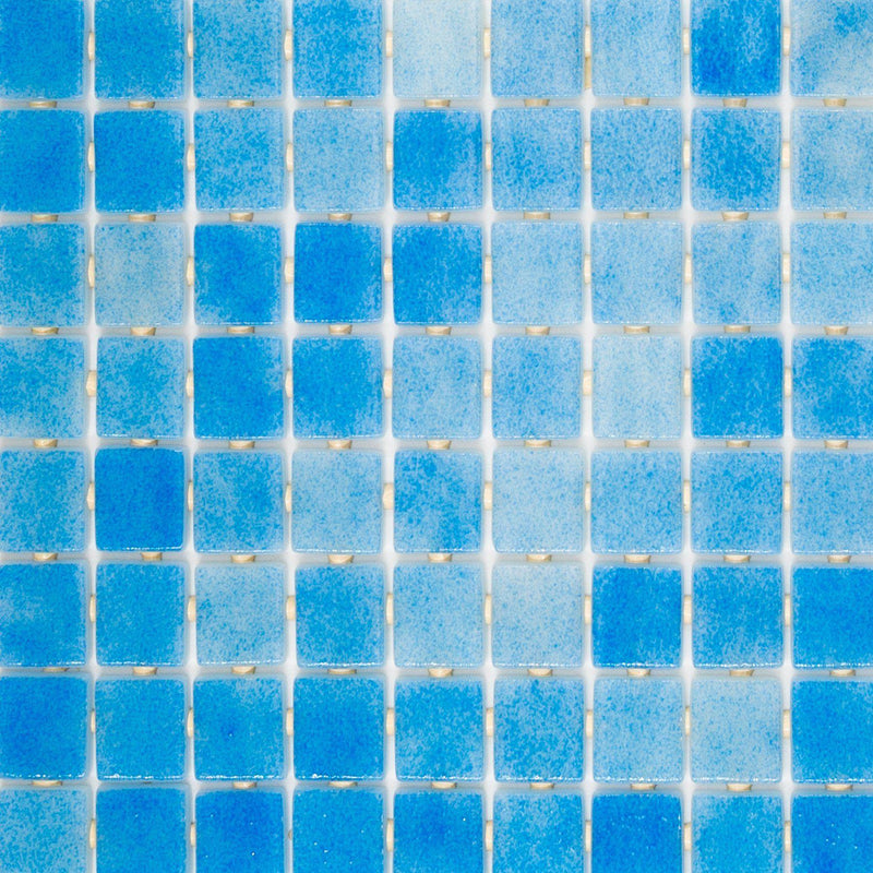 Onix Nieve Celeste 1x1 Square  Glass  Mosaic