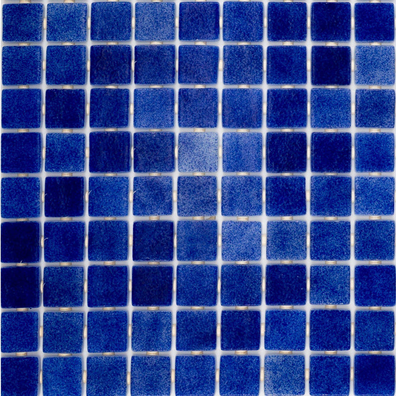 Onix Nieve Marino 1x1 Square  Glass  Mosaic