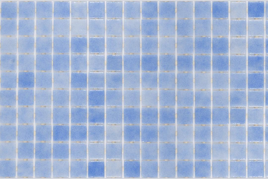 Onix Opalescent Celeste Azul 1x1 Square  Glass  Mosaic