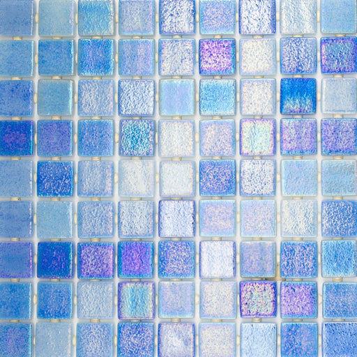 Onix Opalescent Mix Azul 1x1 Square  Glass  Mosaic