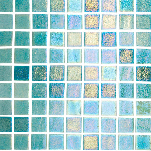 Onix Opalescent Verde 1x1 Square  Glass  Mosaic