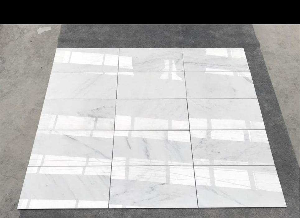 Oriental White Marble Tile 12x24 Honed