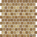 Pad Brown 1x1 Square Smooth, Matte, Textured Porcelain  Mosaic